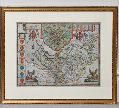 Lot 1114 - JOHN SPEED; an original hand tinted map, 'The...