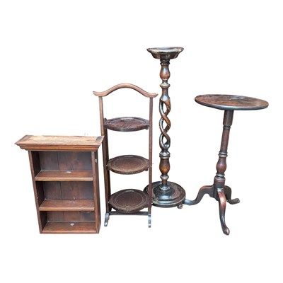 Lot 248 - An 18th century style oak hanging cupboard,...