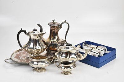 Lot 1477 - A small collection of assorted silver plate...