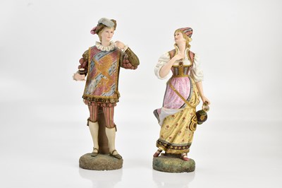 Lot 1284 - A pair of late 19th century German porcelain...