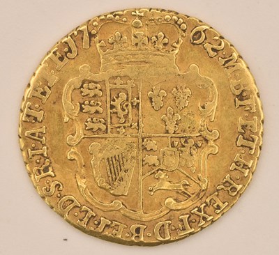 Lot 1488 - A George III quarter guinea, 1762, diameter...
