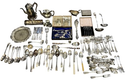 Lot 1058 - A quantity of assorted silver plated items...