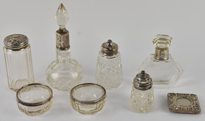 Lot 1167 - A pair of George V hallmarked silver mounted...