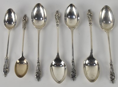 Lot 1134 - A set of five late Victorian hallmarked silver...