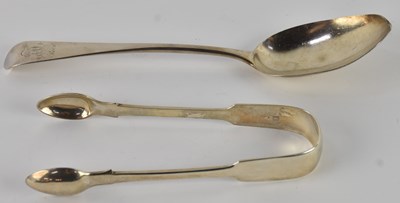 Lot 1114 - A pair of William IV hallmarked silver sugar...