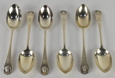 Lot 1083 - A set of six late Victorian hallmarked silver...