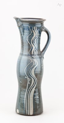 Lot 399 - MICHAEL CASSON (1925-2003); a tall salt glazed...