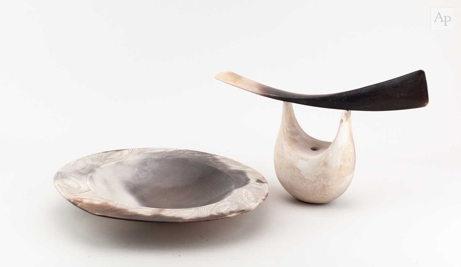 Lot 31 - ANTONIA SALMON (born 1959); a smoke fired and...