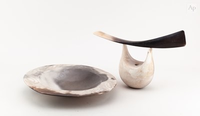 Lot 31 - ANTONIA SALMON (born 1959); a smoke fired and...