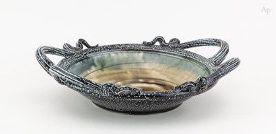 Lot 608 - WALTER KEELER (born 1942); a salt glazed dish...