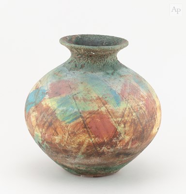 Lot 406 - MO ABBARO (1935-2016); a large stoneware vase...