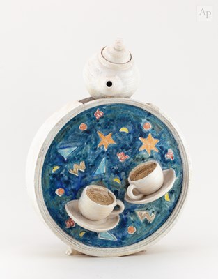 Lot 539 - SANDRA BARNETT; 'Tea for Two', a stoneware...
