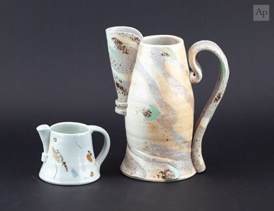 Lot 238 - JACK DOHERTY (born 1948); a porcelain jug...