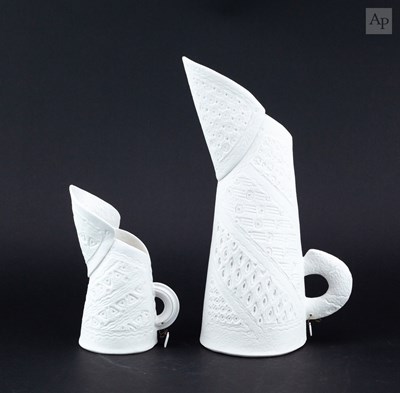 Lot 192 - ELIZABETH SMITH (1943-2019); a bone china jug...