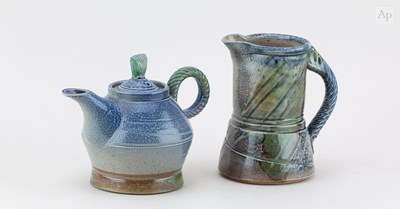 Lot 250 - JANE HAMLYN (born 1940); a small salt glazed...