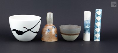Lot 639 - A group of stoneware and porcelain ceramics by...