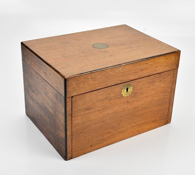 Lot 524 - A Victorian walnut sewing box, height 22cm,...