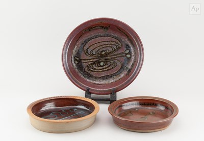 Lot 532 - Winchcombe Pottery; a trio of oval stoneware...