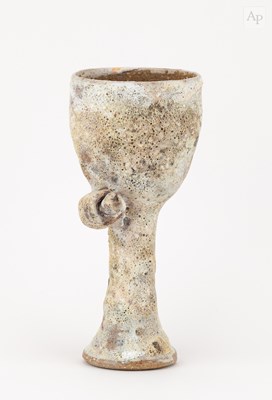 Lot 4 - AKI MORIUCHI (born 1947); a stoneware goblet...