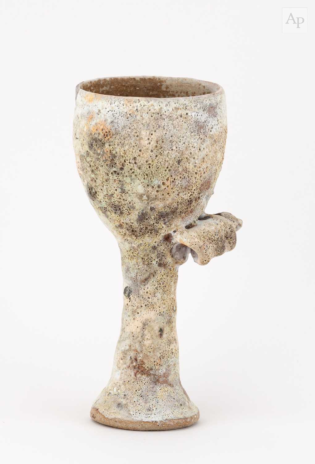 Lot 4 - AKI MORIUCHI (born 1947); a stoneware goblet...