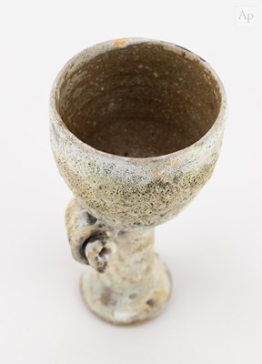 Lot 4 - AKI MORIUCHI (born 1947); a stoneware goblet...