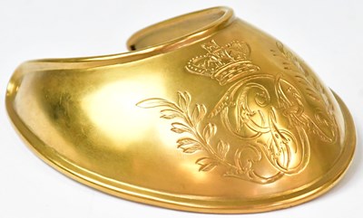Lot 603 - A Georgian brass officers gorget c1796-1830,...