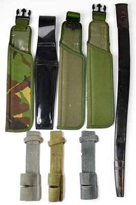 Lot 600 - A 19th century black leather serpentine sabre...