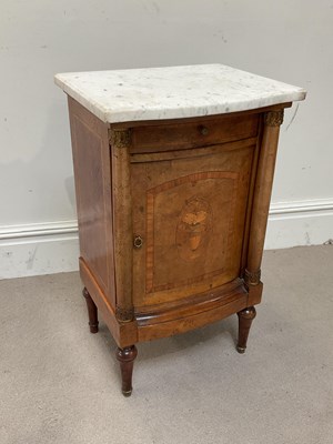 Lot 159 - A late 19th century French inlaid walnut...