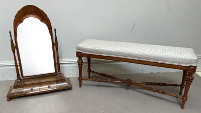 Lot 187 - An 18th century style walnut dressing table...