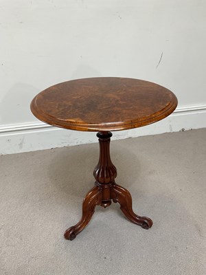 Lot 190 - A Victorian style walnut circular occasional...