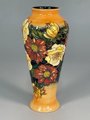 Lot 207 - MOORCROFT; a 'Victoriana' pattern vase,...