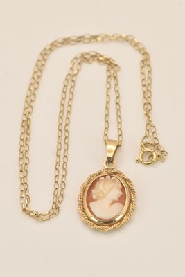 Lot 1341 - A 9ct yellow gold fine dainty link necklace...
