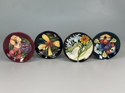 Lot 234 - MOORCROFT; four pin dishes comprising 'Triple...