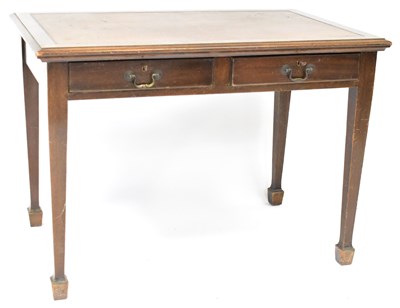 Lot 18 - A pair of Edwardian mahogany two-drawer...