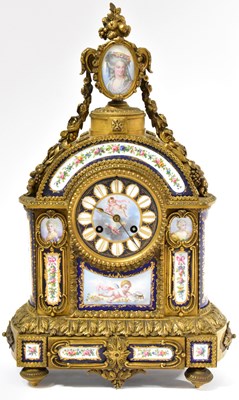 Lot 74 - A 19th century Sevres style mounted gilt metal...