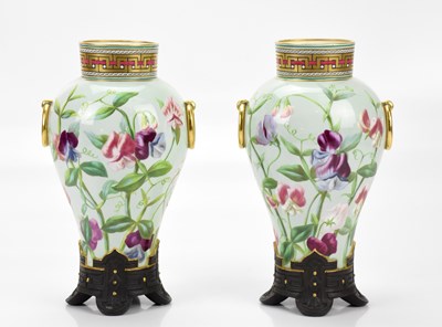 Lot 336 - MINTON; a pair of late 19th century Art...