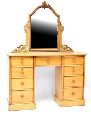 Lot 61 - A late Victorian maple dressing table, with...