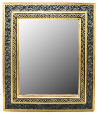 Lot 1765 - A decorative rectangular wall mirror