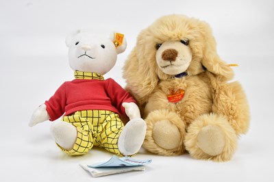 Lot 2066 - STEIFF; a 'Rupert the Bear' teddy and a 'Poppy'...