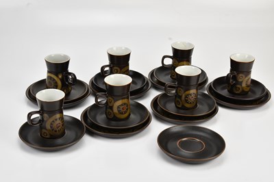Lot 1429 - DENBY; a part coffee set, in 'Arabesque'...