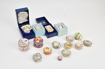 Lot 535 - HALCYON DAYS; a collection of enamel pill...