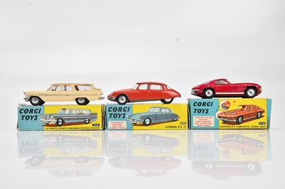Lot 2018 - CORGI; three boxed model vehicles, 310...