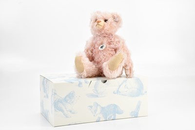 Lot 2060 - STEIFF; a 1925 replica pink bear, 35cm, boxed.