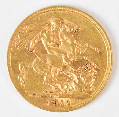 Lot 572 - A George V full sovereign, 1911.