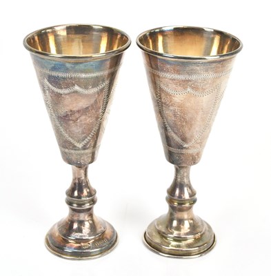 Lot 201 - JR; a pair of George V hallmarked silver...