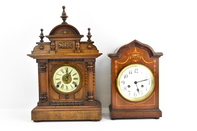 Lot 137 - Two 19th century mantel clocks comprising a...