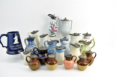 Lot 194 - Nineteen various Victorian jugs, all with...