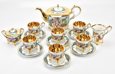 Lot 1349 - CAPODIMONTI; a tea service, comprising teapot,...