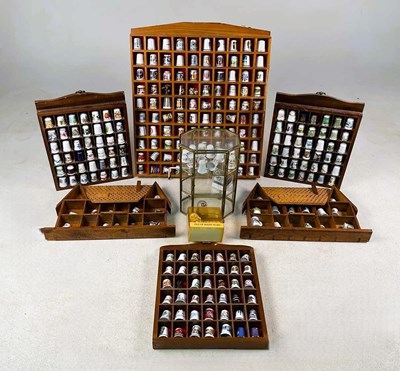 Lot 49 - A quantity of collectible thimbles, together...