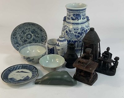 Lot 68 - A 19th century Chinese porcelain shallow bowl,...